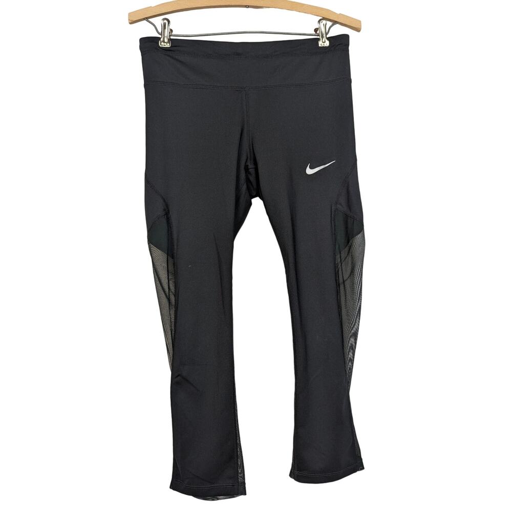 Nike‎ Dri Fit Capri Legging Mesh Black Medium